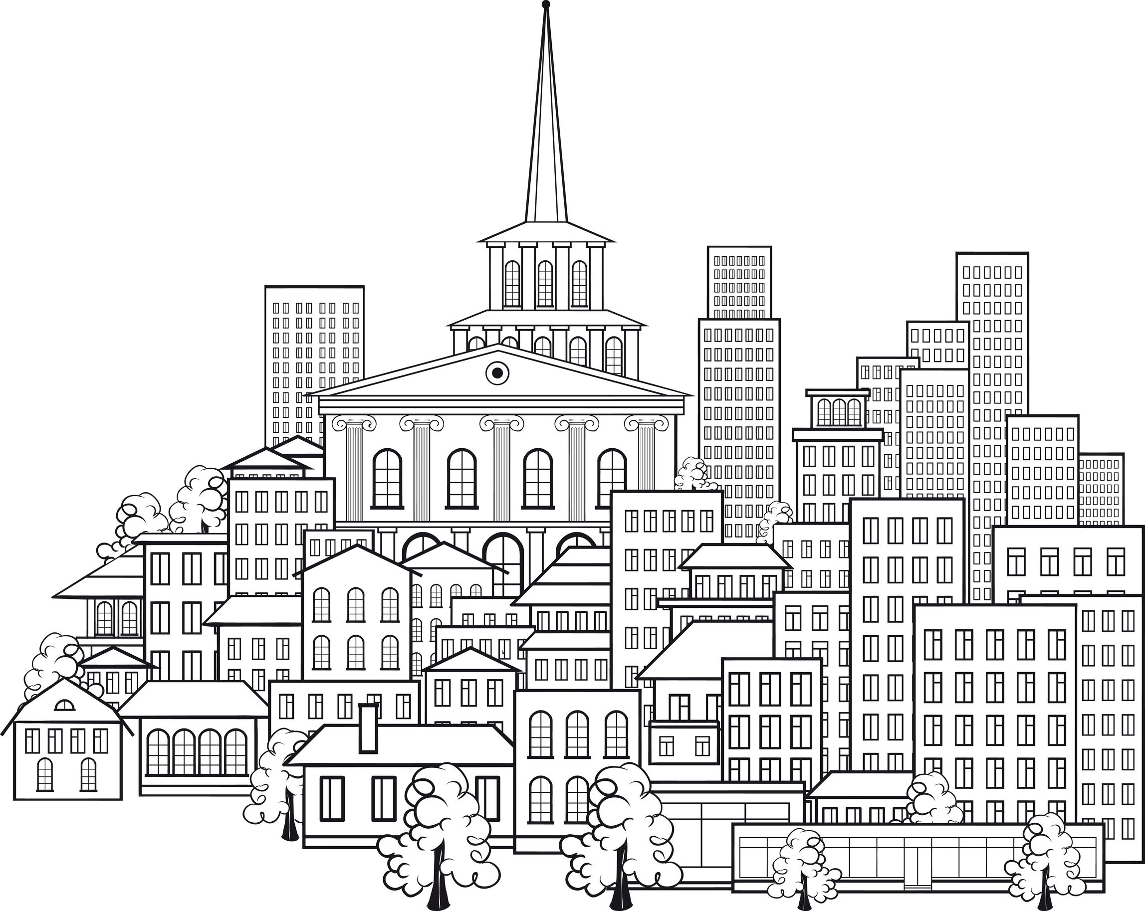 Coloriage A Imprimer Ville De New York