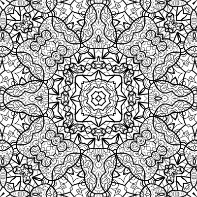 zen, coloriage, geometrie, kaleidoscope